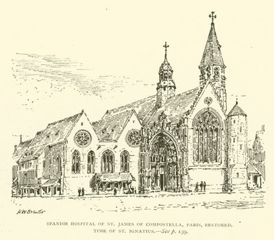 Spanish Hospital of St James of Compostella, Paris, Restored, Time of St Ignatius by Henry William Brewer