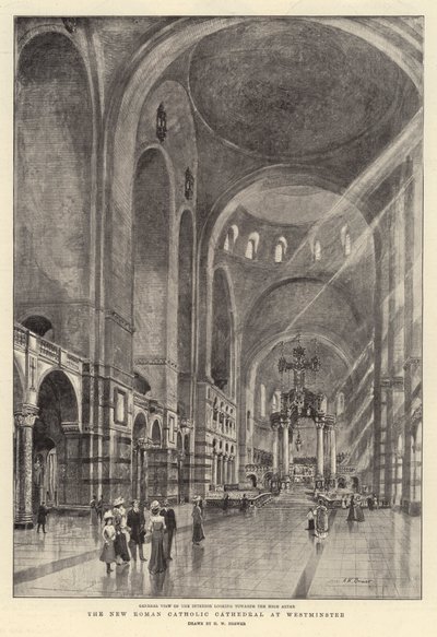 The New Roman Catholic Cathedral at Westminster by Henry William Brewer