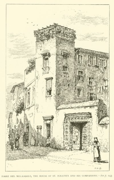 Torre del Melangolo, the house of St Ignatius and his companions by Henry William Brewer