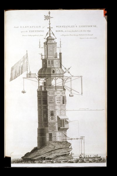 Edystone Lighthouse Engraved by Henry Roberts, 1762 by Henry Winstanley
