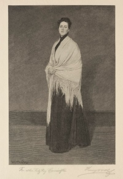 Lady with Shawl by Henry Wolf