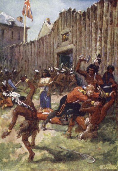 Red Indians Attacking the English by Henry after Sandham