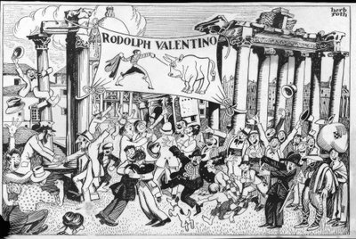 Arrival of Rudolph Valentino by Herb Roth