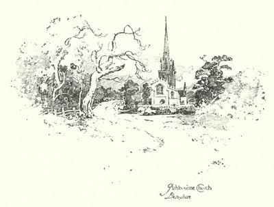 Ashbourne Church, Derbyshire by Herbert (after) Railton