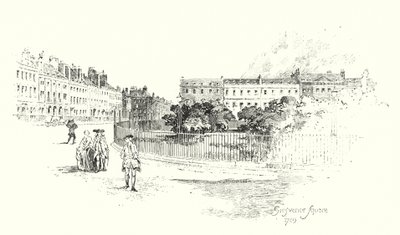 Grosvenor Square, London by Herbert (after) Railton