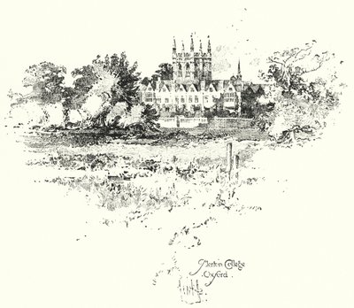 Merton College, Oxford by Herbert (after) Railton