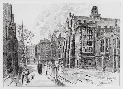 Middle Temple Hall and Fountain Court by Herbert (after) Railton