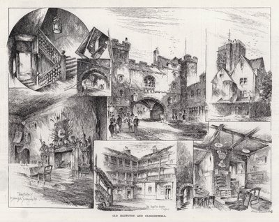 Old Islington and Clerkenwell by Herbert (after) Railton