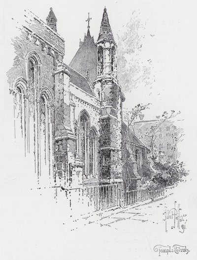 Temple Church by Herbert (after) Railton