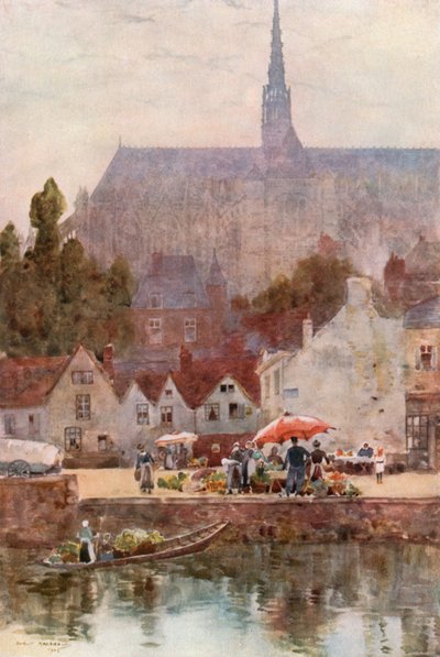 The Quayside, Amiens by Herbert Menzies Marshall