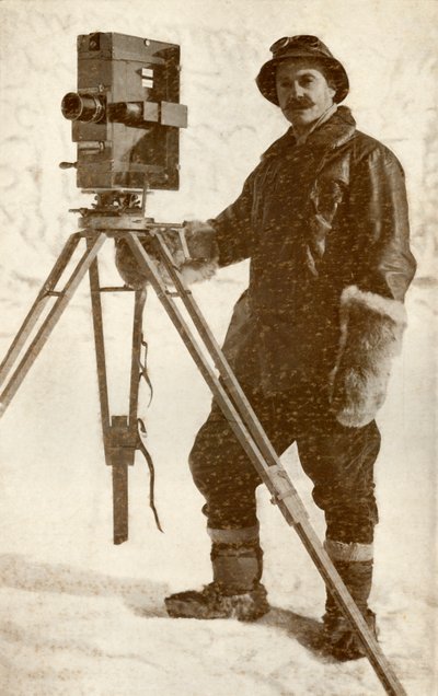 H. G. Ponting and One of His Cinematograph Cameras by Herbert Ponting