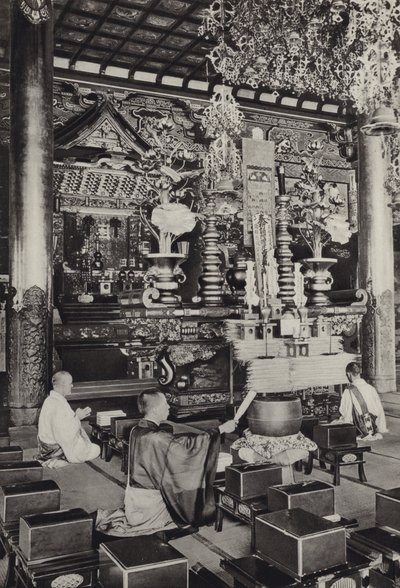 Japan in 1920s: Omori, Ikegami Temple (Buddhist) by Herbert Ponting