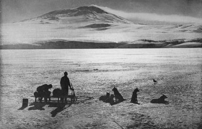 Mount Erebus Showing Signs of Activity, c1910 by Herbert Ponting