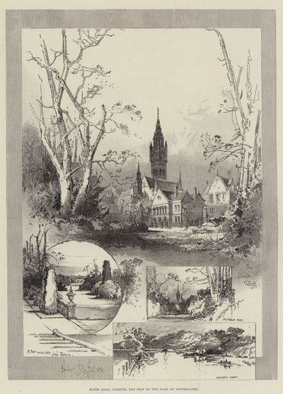 Eaton Hall, Chester, the Seat of the Duke of Westminster by Herbert Railton