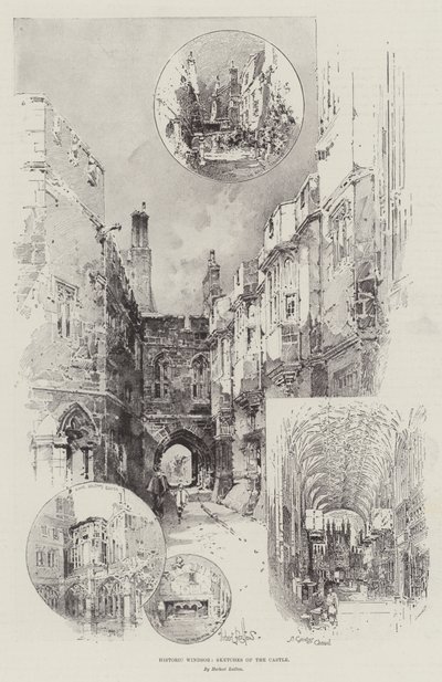 Historic Windsor, Sketches of the Castle by Herbert Railton