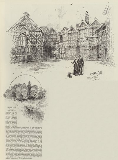 Moreton Hall in Cheshire by Herbert Railton