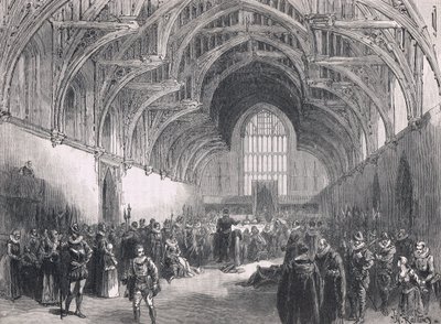 State trial in Westminster Hall in the time of Elizabeth I by Herbert Railton