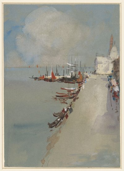 View in Venice with the Giudecca Canal by Hercules Brabazon Brabazon