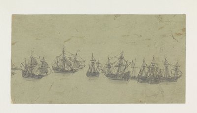 Frieze with Ships in a Roadstead by Hercules Segers
