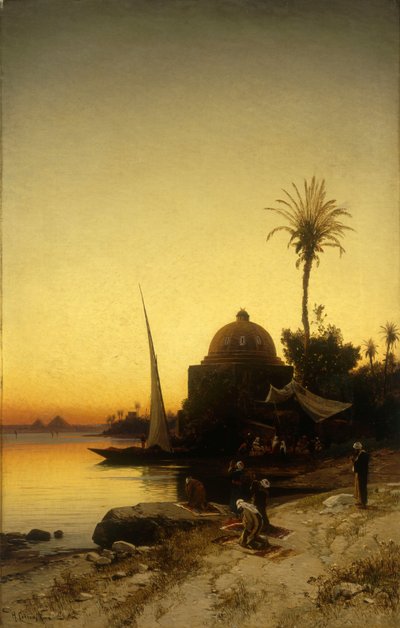 Praying to Mecca by Herman David Salomon Corrodi