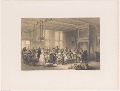 Toast During a Wedding Feast in the Seventeenth Century by Herman Frederik Carel ten Kate
