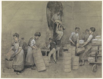 Removing Pottery from the Oven of De Sphinx in Maastricht by Herman Heijenbrock