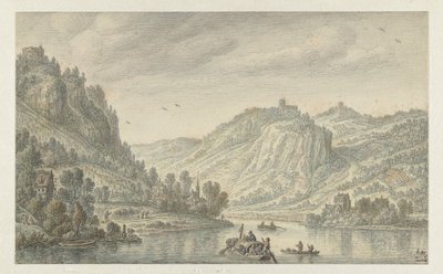 Rhine near the Drachenfels by Herman Saftleven