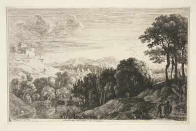 Landscape with Sunset, from the Series Hill Landscapes by Herman van Swanevelt