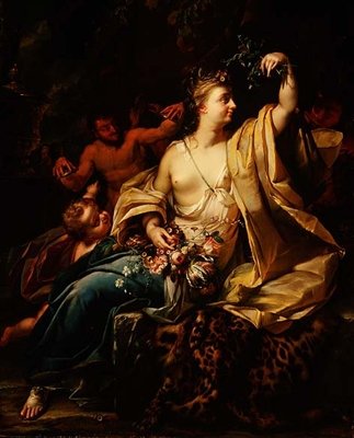 Bacchante with a Putto, Satyrs and Nymphs by Herman van der Myn