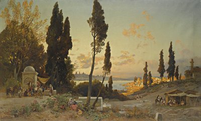 Views Across the Bosphorus, Constantinople by Hermann David Salomon Corrodi