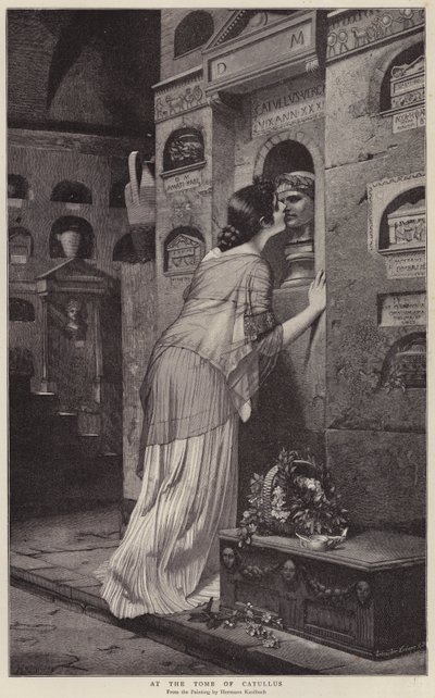 At the Tomb of Catullus by Hermann Kaulbach