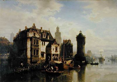 View of Rotterdam by Hermann Meyerheim