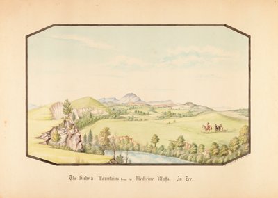 The Wichita Mountains from Medicine Bluff, Indian Territory by Hermann Stieffel