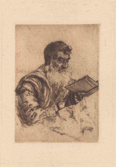 Praying Jewish Man by Hermann Struck (signed by artist)