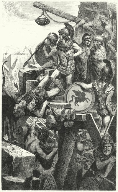 Alexander the Great Laying Siege to Tyre, 332 BC by Hermann Vogel