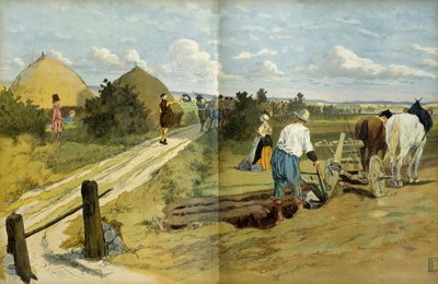 Peasants Saw the Passage of Marauders and Looters Captured by the Regal Army of Henry IV by Hermann Vogel