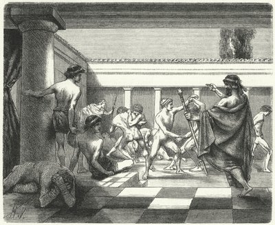 Spartan youths by Hermann Vogel