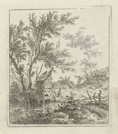 Landscape with Wood Gatherer by Hermanus Fock