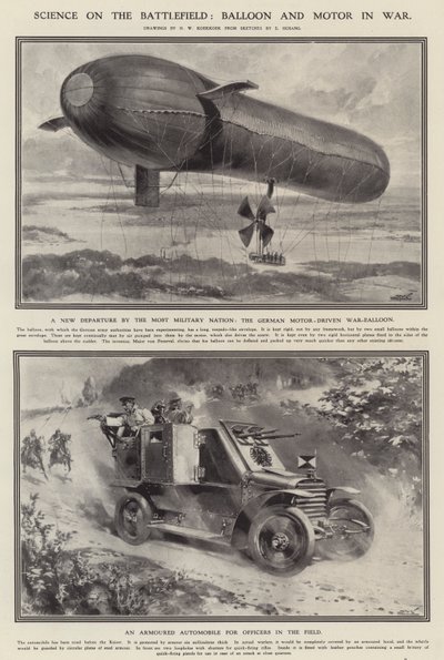 Science on the Battlefield: Balloon and Motor in War by Hermanus Willem (after) Koekkoek