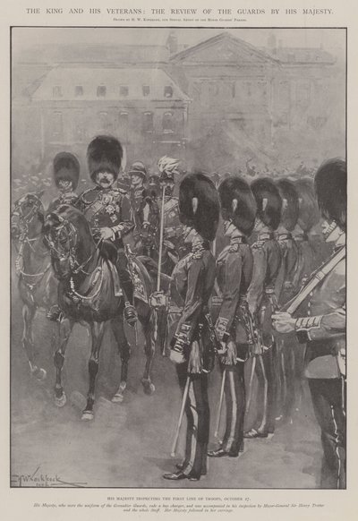 The King and His Veterans, the Review of the Guards by His Majesty by Hermanus Willem Koekkoek
