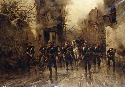 The Second Imperial Prussian Footguard Entering Paris by Hermanus Willem Koekkoek