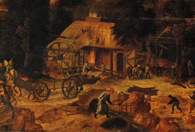 Copper Mine (detail) by Herri met de (c.1510-p.1550) Bles