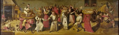 Battle between Carnival and Lent by Hieronymus (after) Bosch