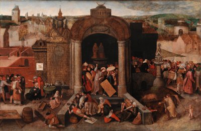 Christ Driving the Traders from the Temple by Hieronymus (follower of) Bosch