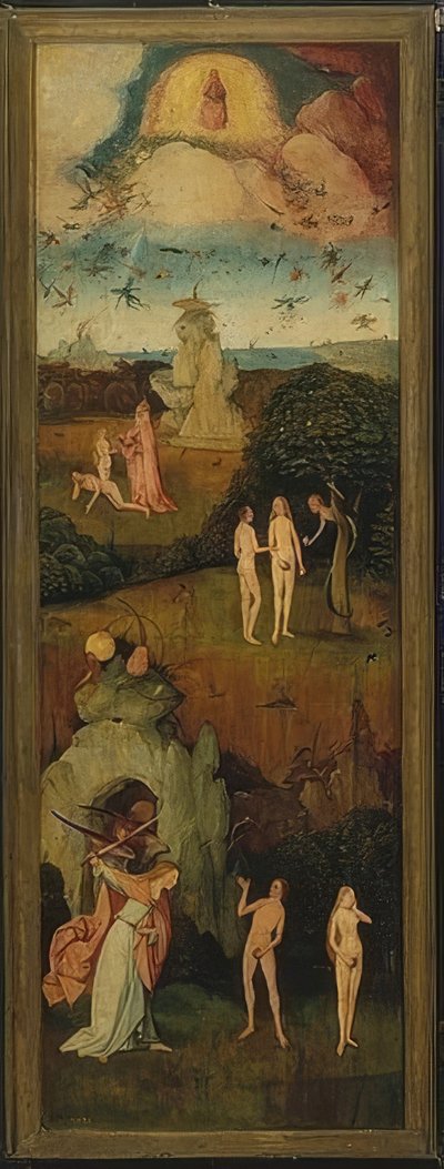The Haywain (Triptych). Left Panel. Around 1515 by Hieronymus Bosch