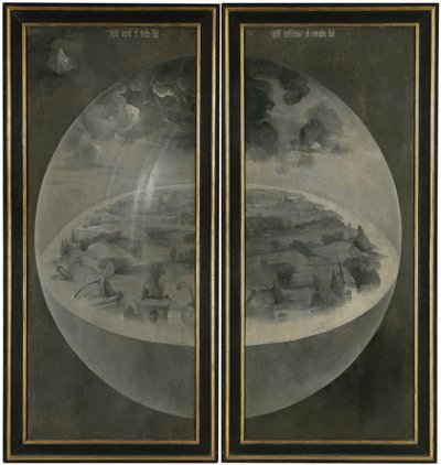 The Garden of Earthly Delights. Triptych, reverse: The Creation by Hieronymus Bosch