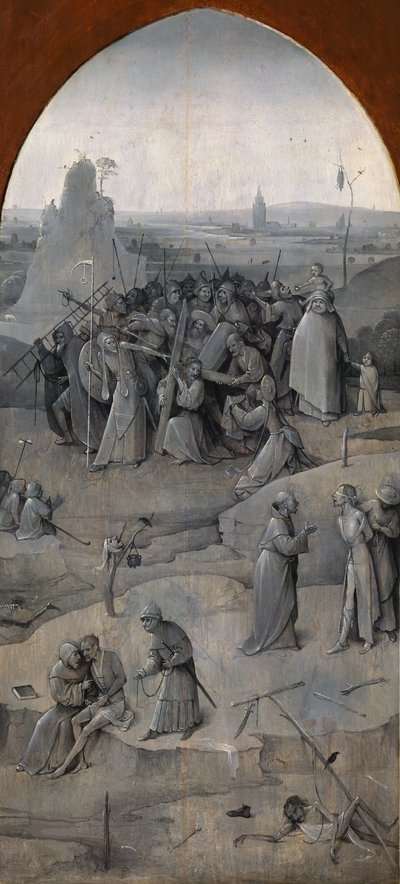 The Temptation of Saint Anthony. Triptych, reverse: Christ Carrying the Cross, 1500-1501 by Hieronymus Bosch