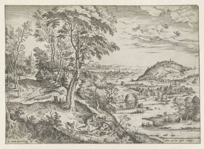 Cephalus and Procris, Landscapes with Biblical and Mythological Scenes by Hieronymus Cock