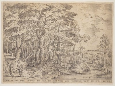Landscape with Christ by Hieronymus Cock