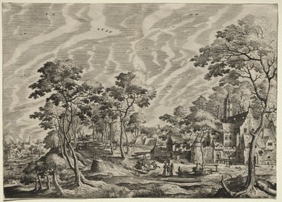 Landscape with a Chateau at the Right by Hieronymus Cock